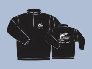 Laksefiske i Norge Genser Half Zip med «NAVN»